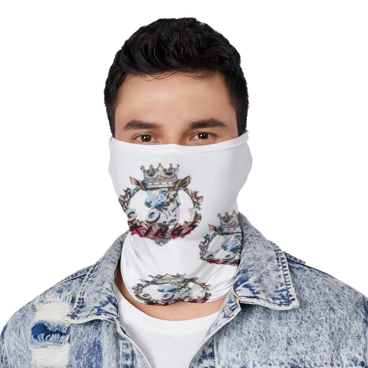G.O.A.T KINGS LOGO Neck Gaiter - WestXSREZ & Electronics