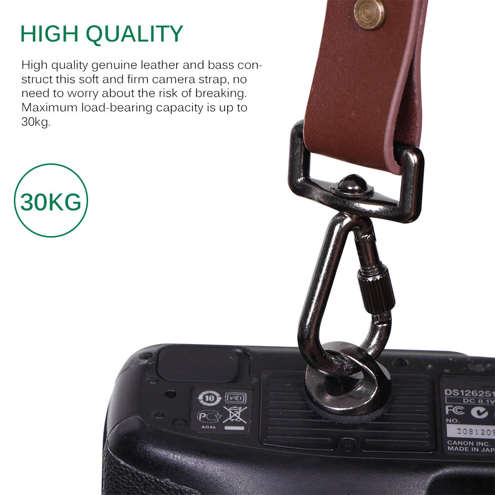 Genuine Leather Camera Shoulder Strap Adjustable - West XSREZ Electronics