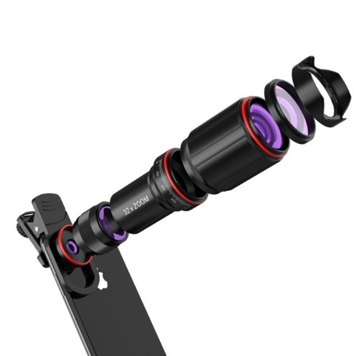 Ultra Crystal HD 32x Zoom Telescope Mobile Phone Camera Lens Set - West XSREZ Electronics
