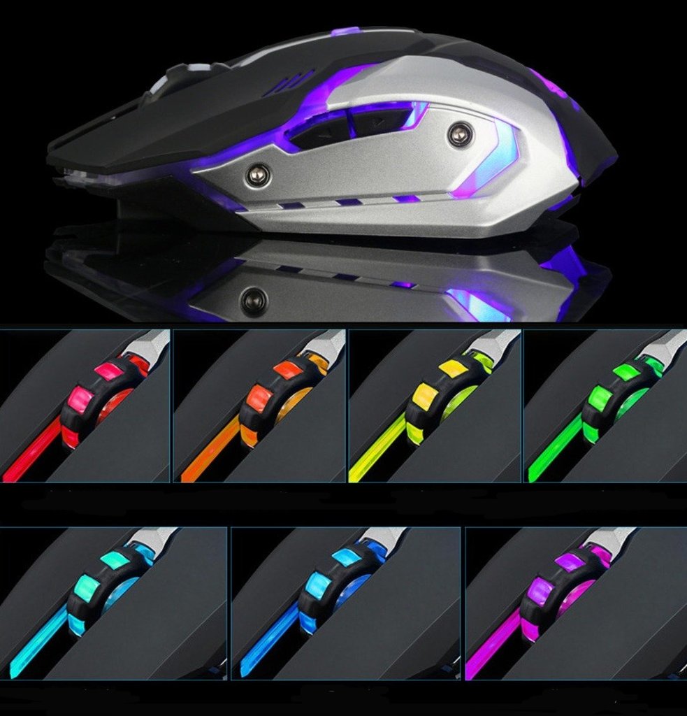 Ninja Dragon Stealth 7 Wireless Silent LED Gaming Mouse - West XSREZ Electronics