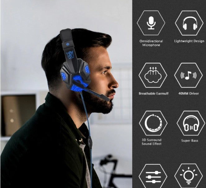 Ninja Dragon G9300 LED Gaming Headset with Microphone - West XSREZ Electronics